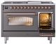 Ilve® Nostalgie II Series 48" Graphite Matte Pro Style Dual Fuel Range-4