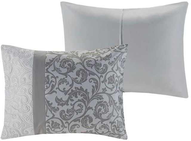 Olliix by 510 Design Grey Ramsey 8 Piece King Reversible Comforter Set-4