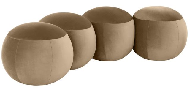 Meridian Furniture Apollo Beige 65" Velvet Upholstered Bench-0