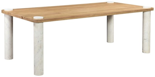 Moe’s Home Collection Century Natural Dining Table with White Base-0