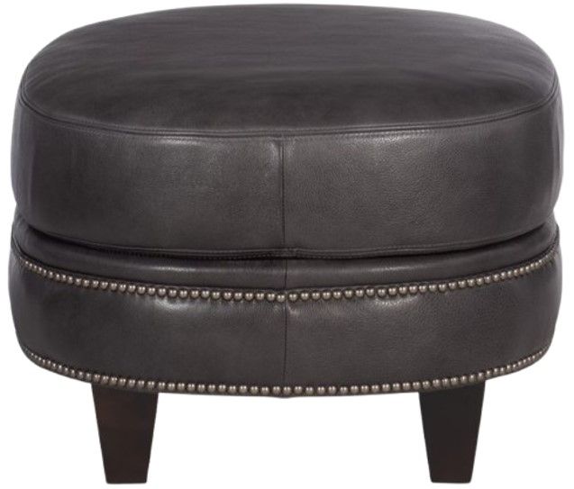 Bradington-Young Richardson Charcoal Ottoman-1