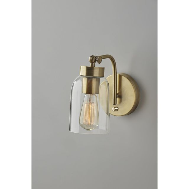 Adesso® Bristol Antique Brass Wall Lamp-0