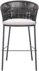 Zuo® Modern Freycinet Black/Gray Steel Outdoor Barstool-1