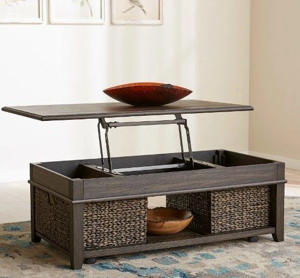 Liberty Furniture Mill Creek Peppercorn Lift Top Cocktail Table-2
