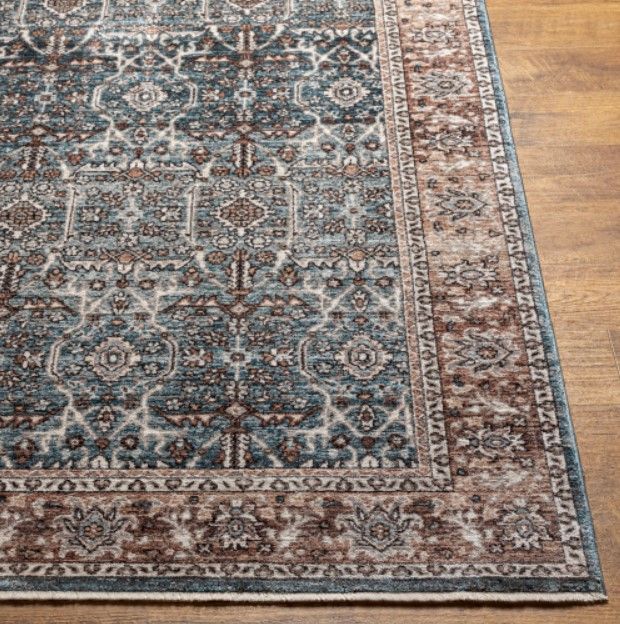 Surya Carlisle Charcoal/Medium Brown 4'x6' Area Rug-2