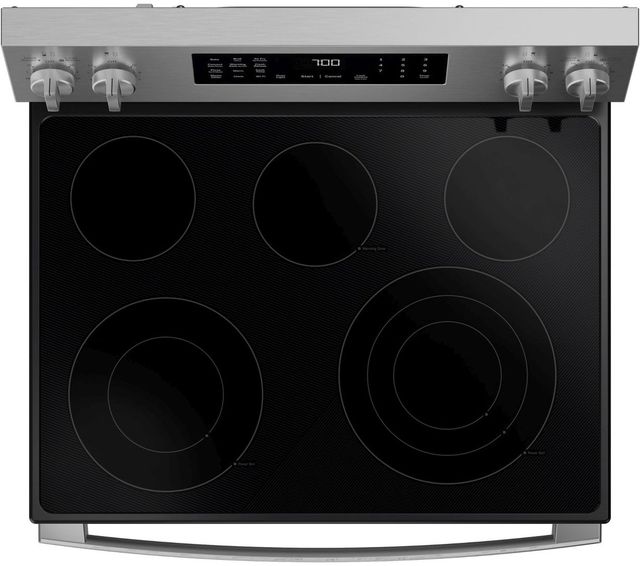 GE Profile™ 30" Fingerprint Resistant Stainless Steel Smart Freestanding Electric Convection Range with No Preheat Air Fry and EasyWash™ Oven Tray-2