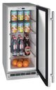U-Line® Stainless Steel 15" Outdoor Compact Reversible Hinge Refrigerator-1