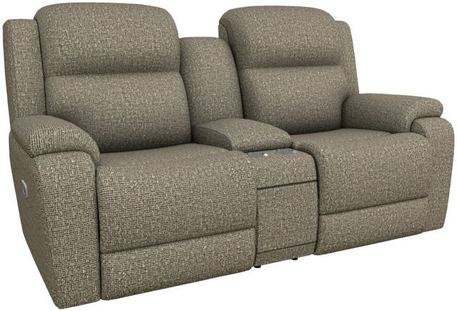 La-Z-Boy® Dorian Peppercorn Power Reclining Loveseat with Console, Headrest, and Lumbar-0