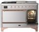 Ilve® Majestic III 48" Stainless Steel Pro Style Dual Fuel Natural Gas Range with Solid Door and Copper Trim-4