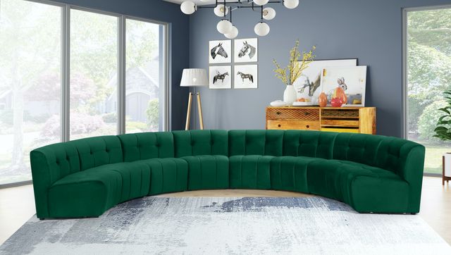 Meridian Furniture Limitless 8-Piece Green Velvet Modular Sectional-1