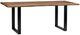 Crestview Collection Fletcher Brown Dining Table with Black Base-0