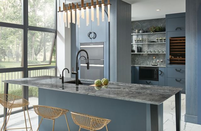 Brizo Odin® Matte Black Beverage Faucet with Arc Spout-1