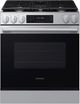 Samsung Bespoke 30" Stainless Steel Smart Slide-In Gas Range with No-Preheat Air Fry Max-0