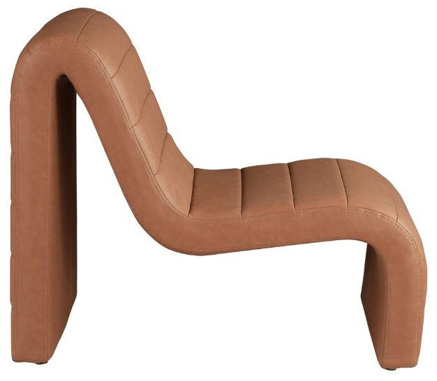 Meridian Furniture Ivy Cognac Vegan Leather Accent Chair-2