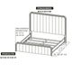 International Furniture Direct Mezquite Multi-Step Brown King Upholstered Platform Bed Footboard with Rails-3