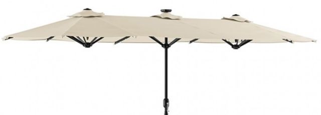Furniture of America® Musa Canvas Stone Rectangular Market Umbrella-2