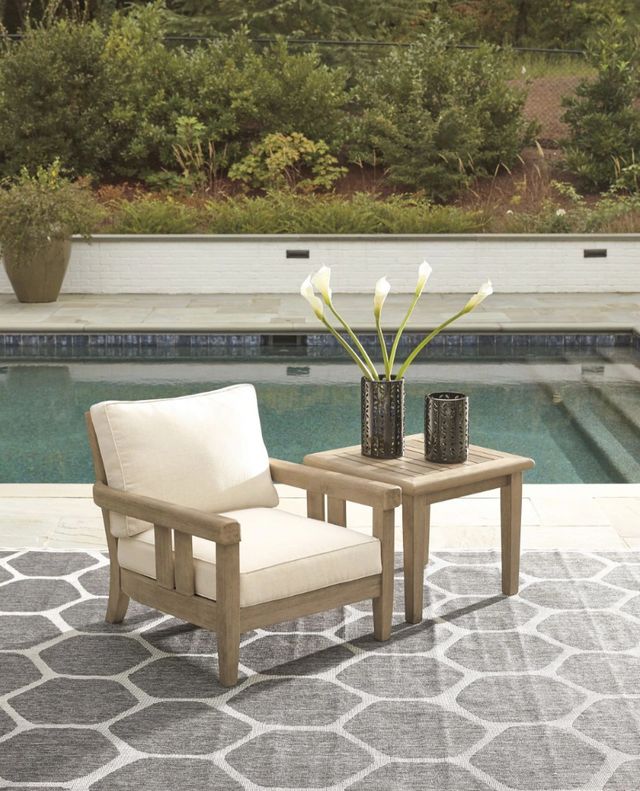 Signature Design by Ashley® Gerianne Grayish Brown Wooden Outdoor End Table-4
