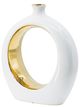 A & B Home Gold/White Vase-0