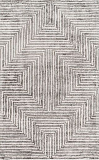 Surya Quartz Light Gray/Charcoal 5'x8' Area Rug-0