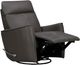 Parker House® Roxy Abby Dark Gray Leather Manual Swivel Glider Recliner-1