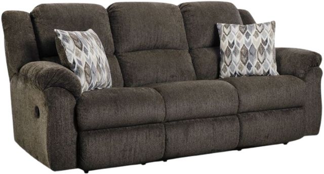 HomeStretch Newport Clove Double Manual Reclining Sofa