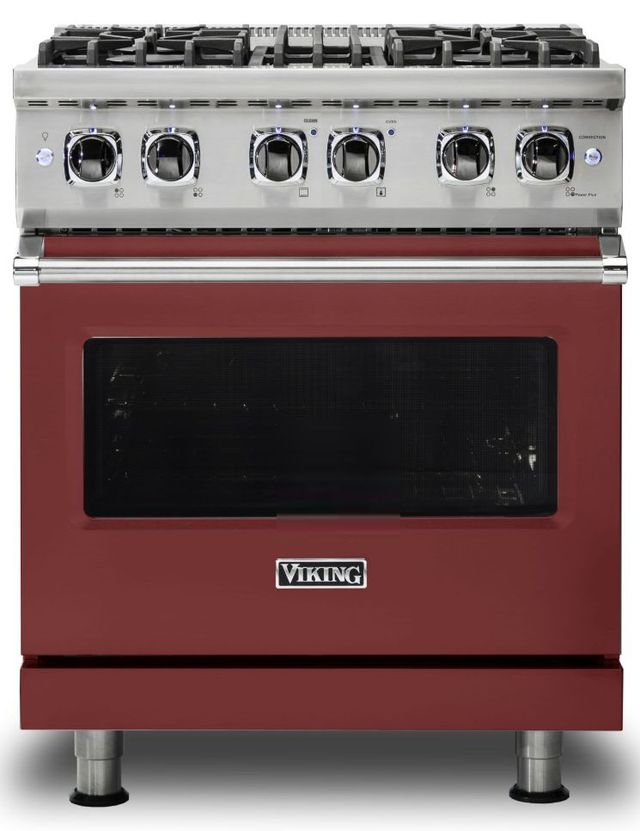Viking® 5 Series 30" Reduction Red Pro Style Dual Fuel Liquid Propane Range-0