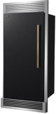 FORNO® Maderno Series Espresso 32" 13.6 Cu. Ft. Black and Antique Brass Built In Left Hinge Convertible Refrigerator/Freezer-2