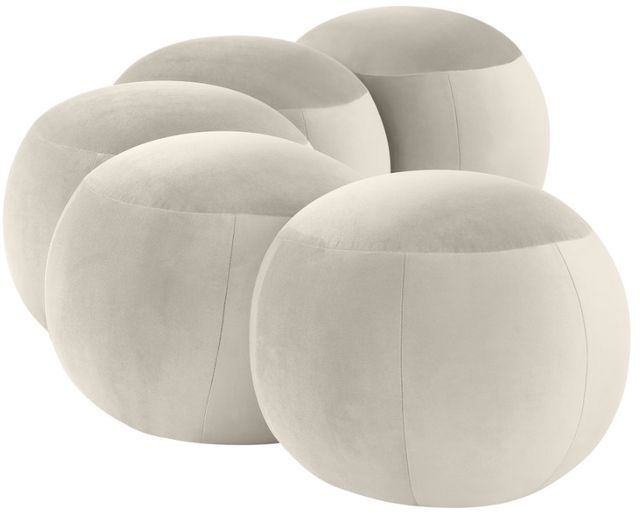 Meridian Furniture Apollo Cream 75" Upholstered Bench-1