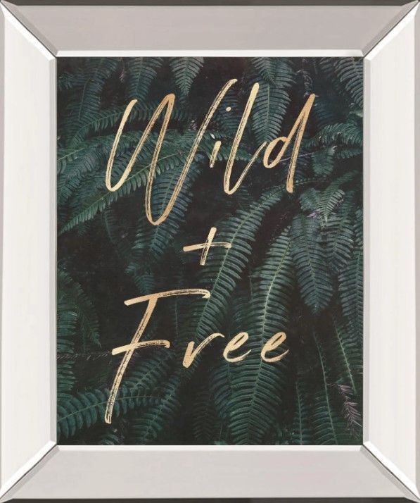 Classy Art A Wild and Free Gold and Green Ferns by Nature Magick Wall Art-0