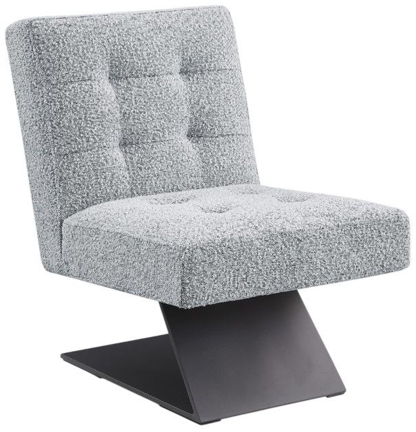 Meridian Furniture Zeal Gray/Matte Black Accent Chair-0