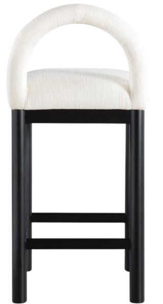 Meridian Furniture Conrad Cream/Black Upholstered Counter Stool-3
