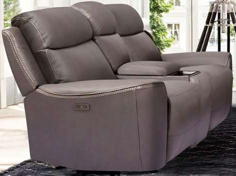 Furniture of America® Artemia 2-Piece Gray Power Reclining Set-2