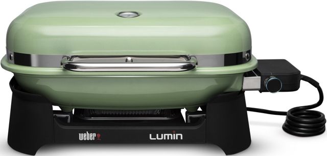 Weber® Lumin 26" Seafoam Green Tabletop Electric Grill-0