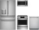 Café™ 4 Piece Stainless Steel Dual Fuel Kitchen Package-0