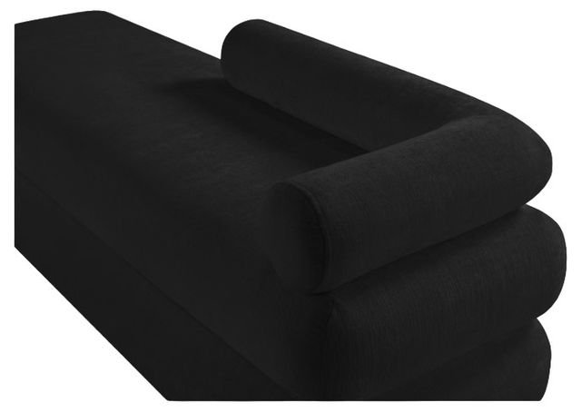 Meridian Furniture Kennedy Black Chenille Fabric Bench-3