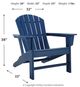 Signature Design by Ashley® Sundown Treasure Blue Polyethylene Outdoor Adirondack Chair-4