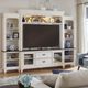 Liberty Furniture Allyson Park Charcoal/Wirebrushed White Entertainment Center with Piers-1
