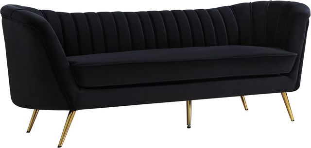 Meridian Furniture Margo Black Velvet Sofa-0