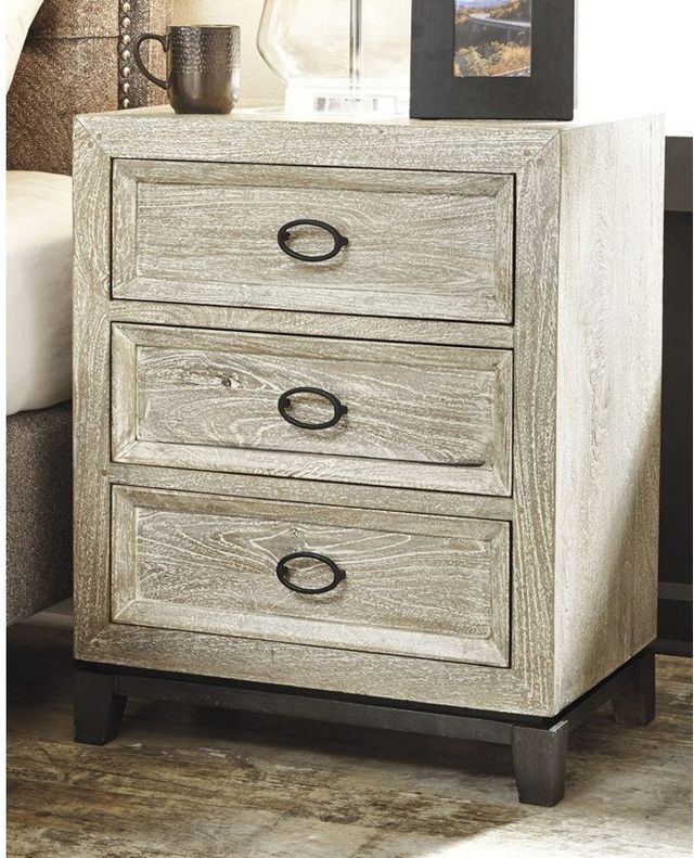 Millennium® by Ashley® Halamay Gray Nightstand-1