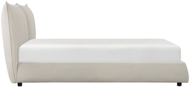 Mazin Furniture Linna Beige King Platform Bed-2