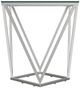 Coaster® Brittania 3-Piece Tempered Glass Top Occasional Table with Nickel Base Set-2