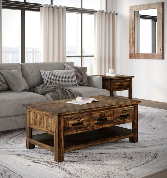 Jofran Inc. Cannon Valley Brown Cocktail Table-1