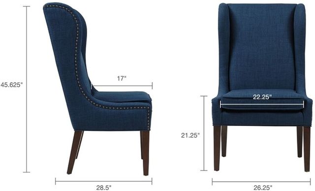Olliix by Madison Park Navy Garbo Captains Dining Chair-2