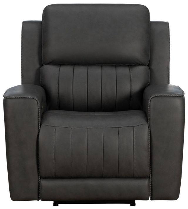 BarcaLounger® Pierce Homerun Dark Gray Leather Power Recliner-2