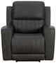 BarcaLounger® Pierce Homerun Dark Gray Power Recliner with Power Headrest-1