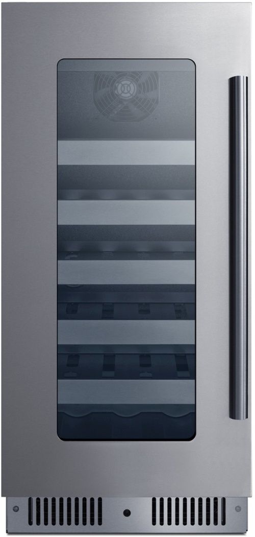 Summit® 15" Stainless Steel Built-In Wine Cooler-0