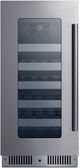 Summit® 15" Stainless Steel Built-In Wine Cooler-0