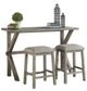 Mazin Furniture Palmer 3-Piece Wire Brush Gray Counter-Height Dining Set-2
