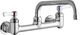 Elkay Chrome Foodservice 8" Centerset Wall Mount Faucet with Lever Handles and Offset Inlets-0