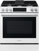 Samsung Bespoke Smart 30" White Glass Gas Slide In Gas Range-0